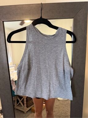 lululemon athletica Heather Gray Ribbed Cropped Tank